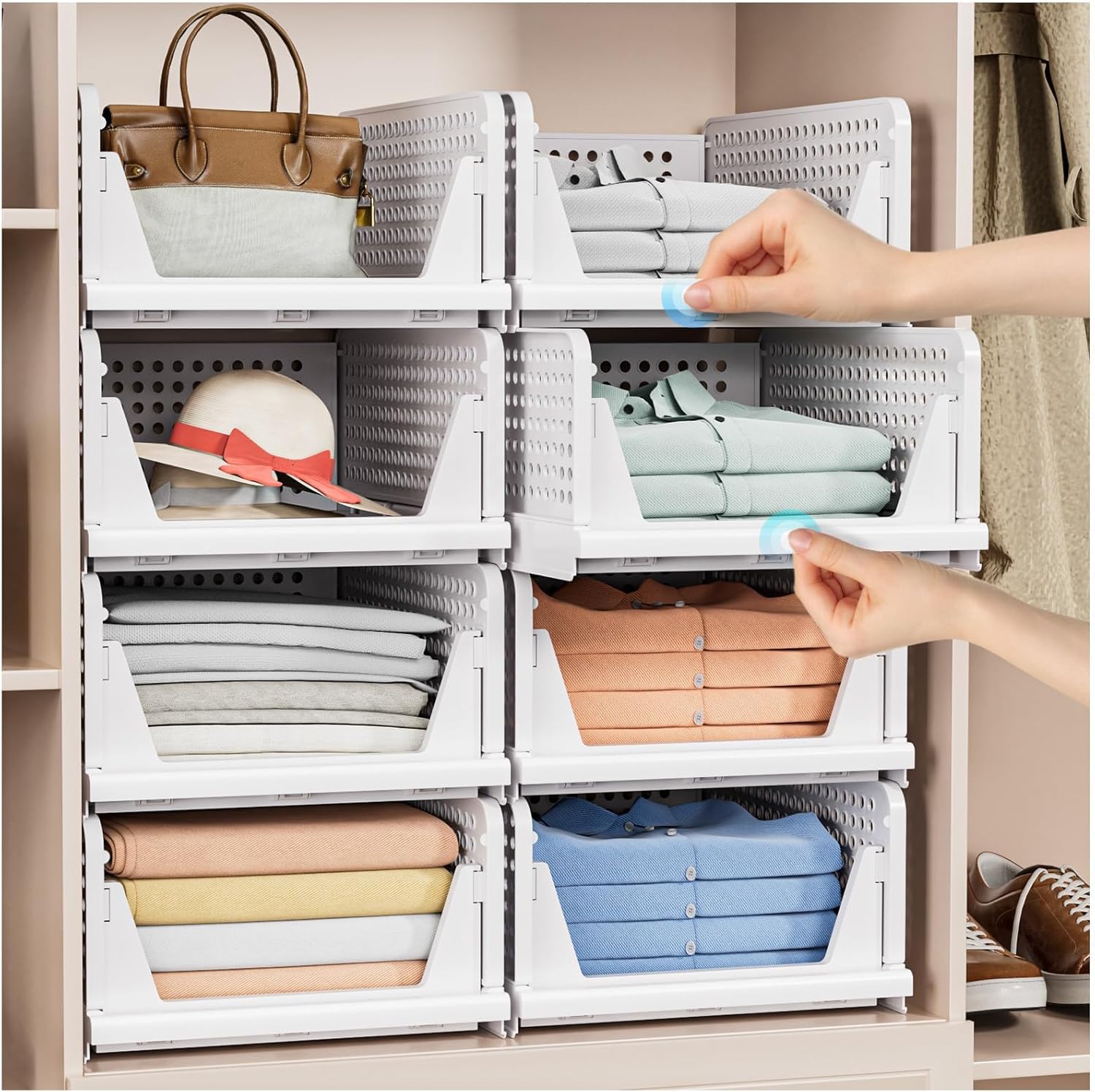 5-Pack Stackable Plastic Drawers