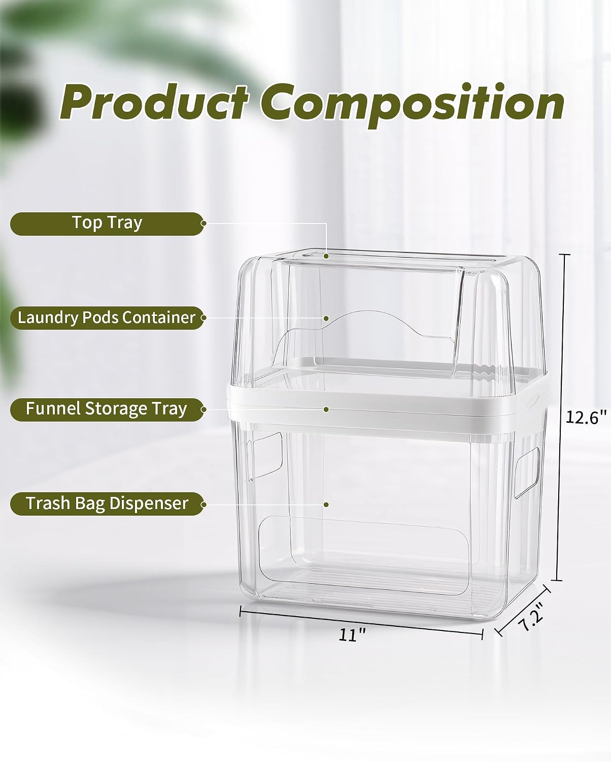 Clear Two-Tier Organiser with Dispenser