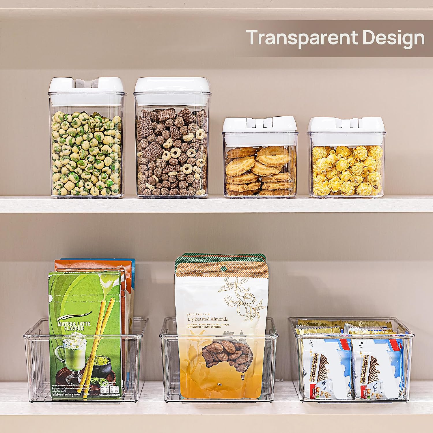 Eight-Pack Clear Divided Organisers