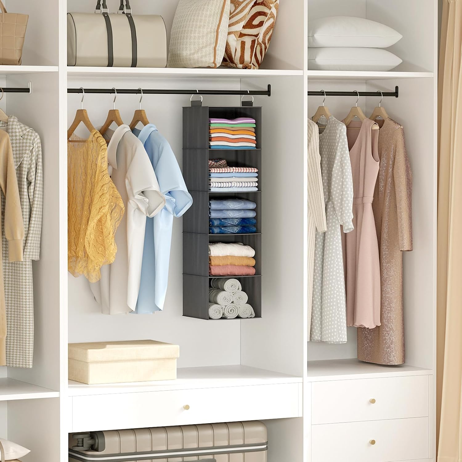 Five-Tier Fabric Wardrobe Organiser