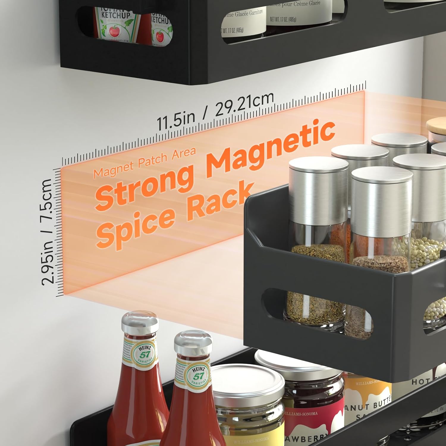 Four-Pack Magnetic Organiser Shelves