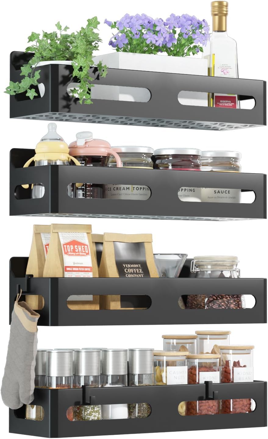 Four-Pack Magnetic Organiser Shelves