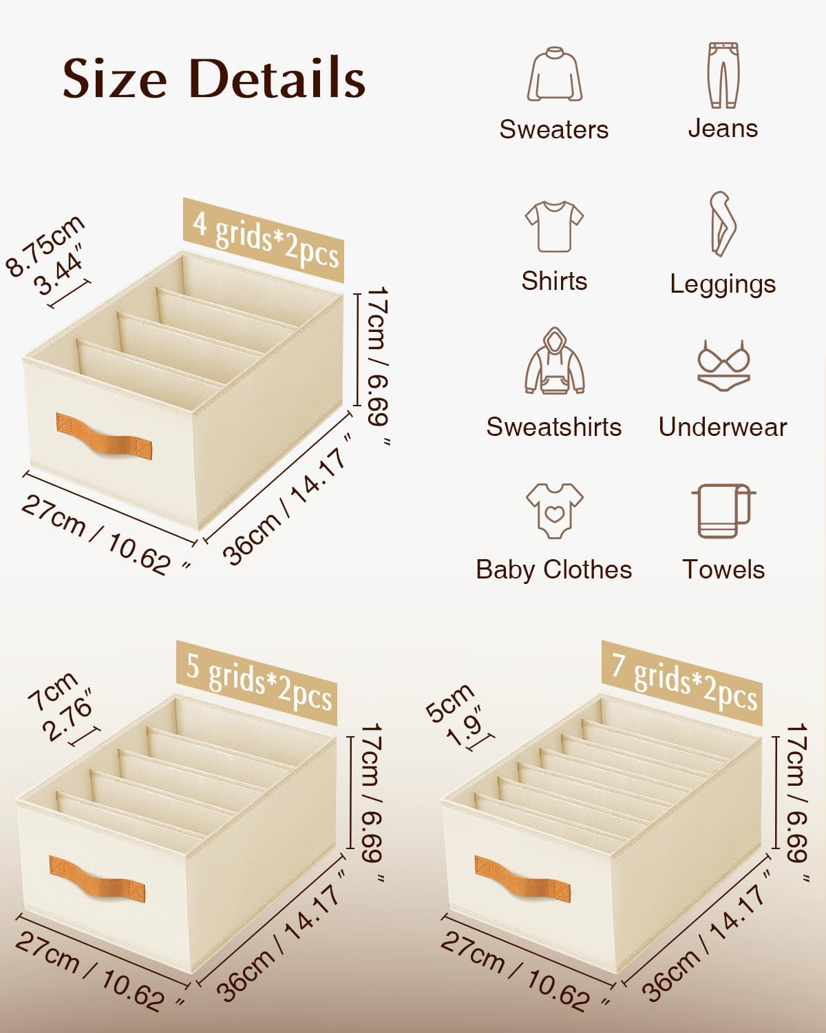 Six-Pack Fabric Closet Dividers