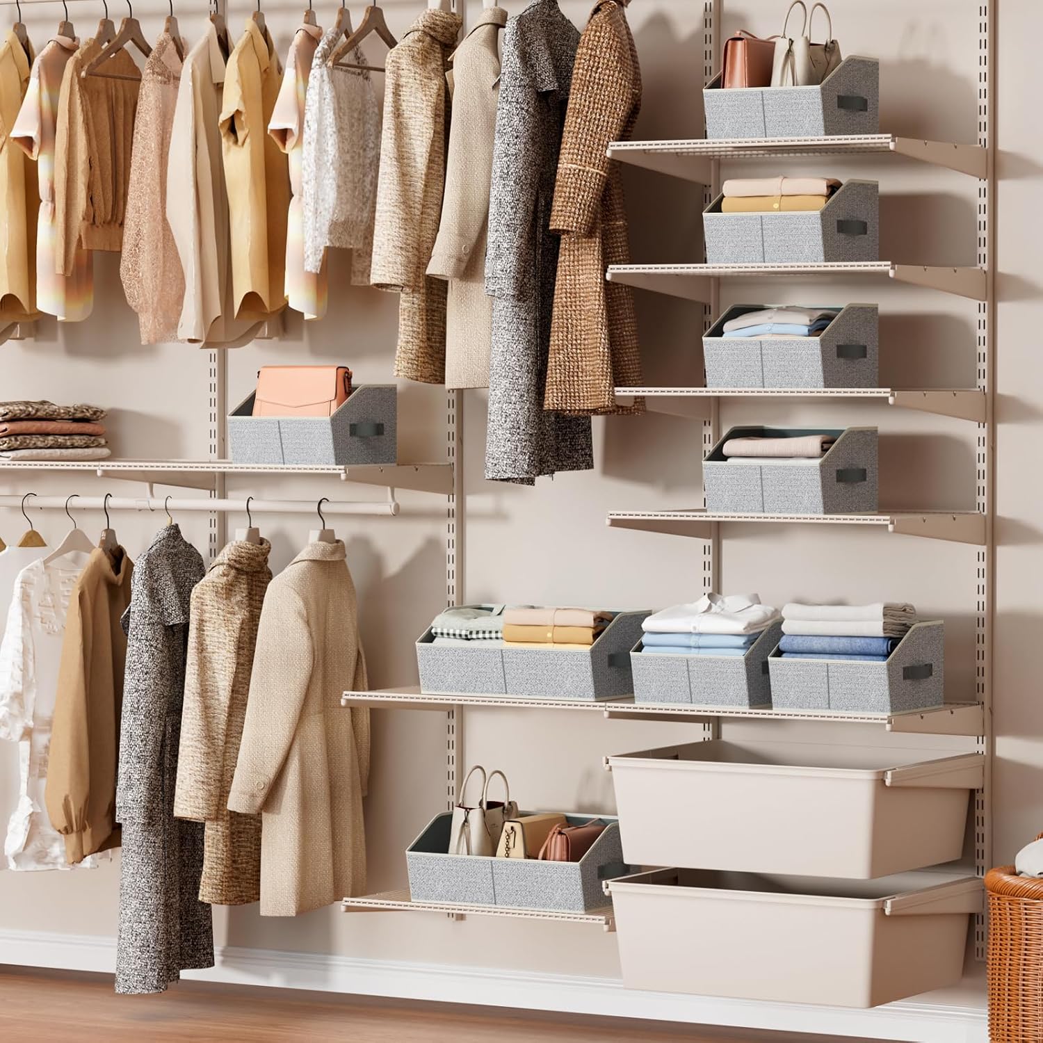 Six-Pack Trapezoid Fabric Bins