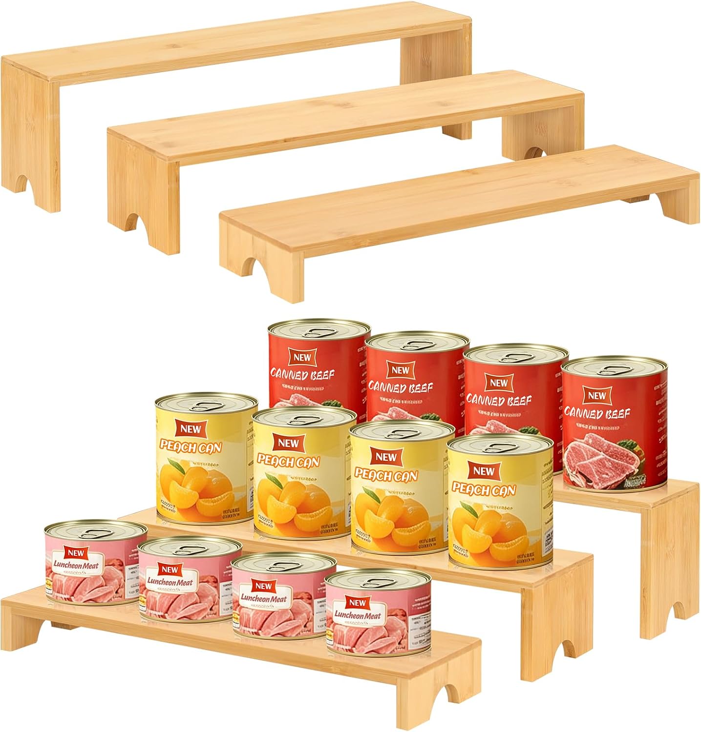 Six-Piece Tiered Shelf Organiser Set