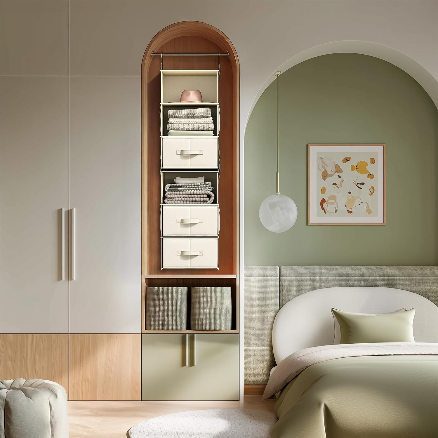 Six-Shelf Fabric Hanging Organiser
