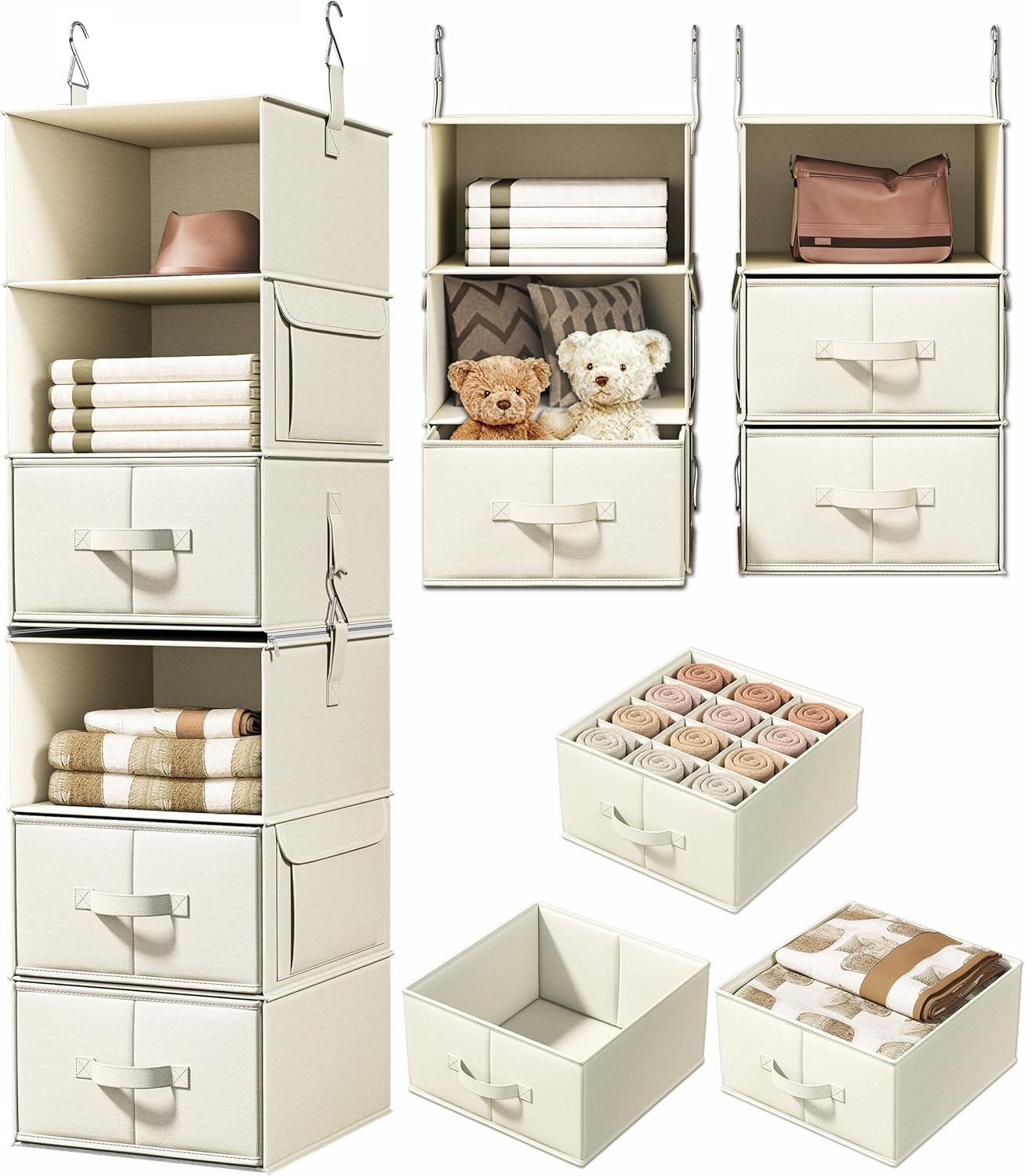 Six-Shelf Fabric Hanging Organiser