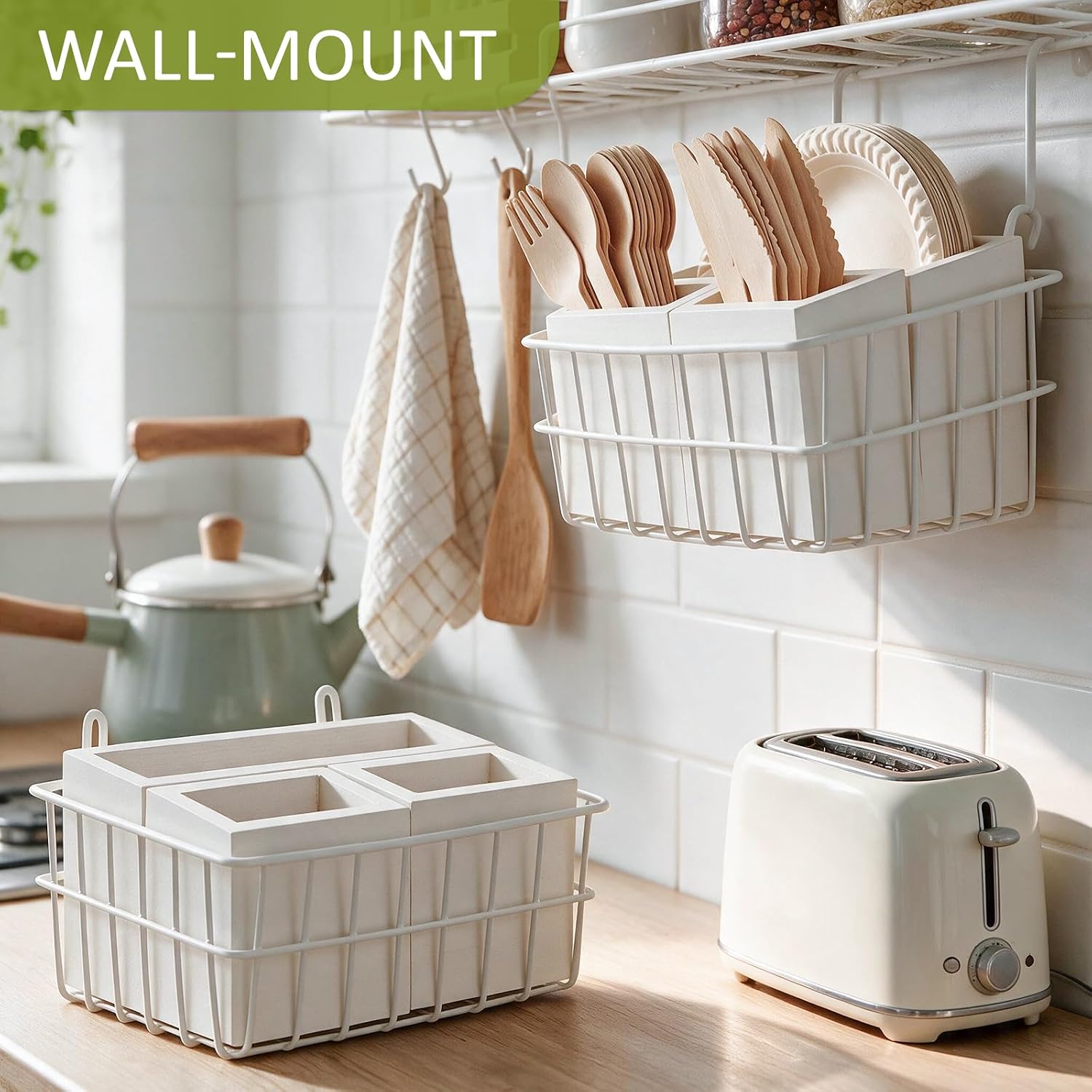 Three-Compartment Utensil Caddy