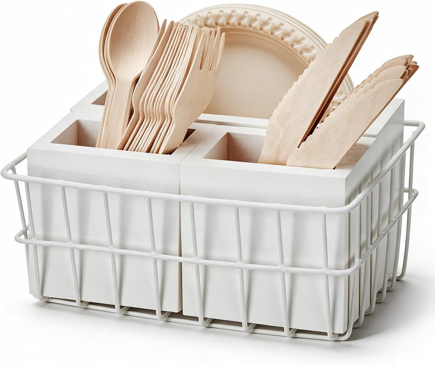 Three-Compartment Utensil Caddy
