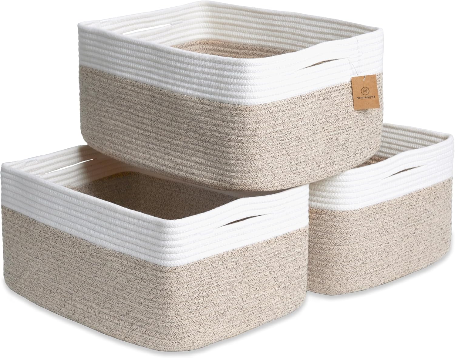 Three-Pack Woven Storage Baskets