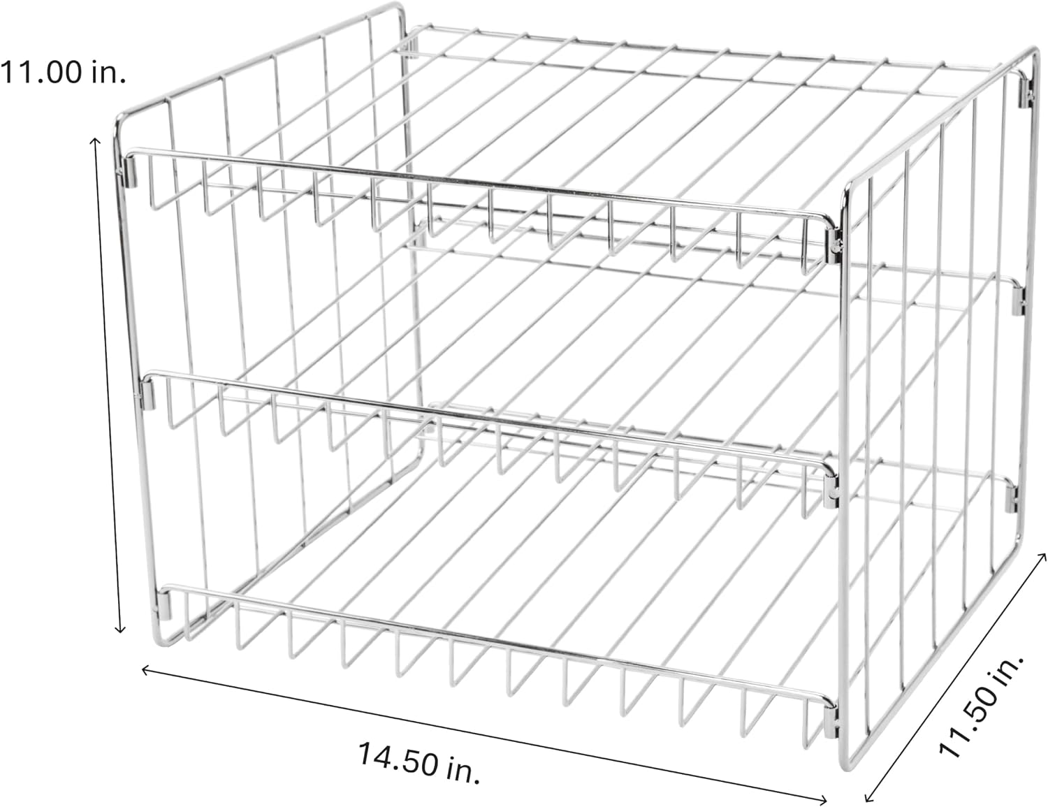 Three-Tier Chrome Can Rack
