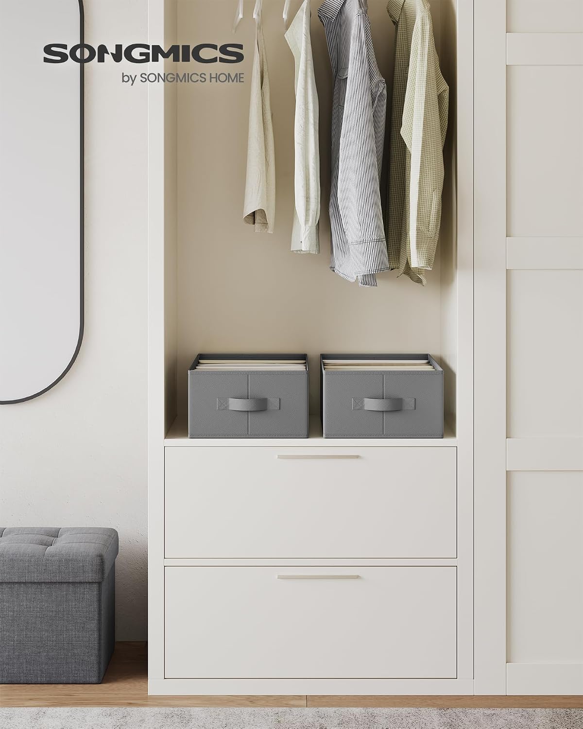 Two-Pack Grey Fabric Dividers