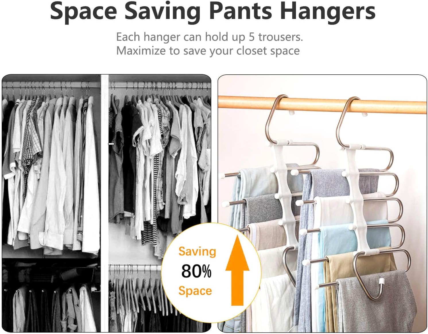 Two-Pack Multi-Tiered Trouser Hangers