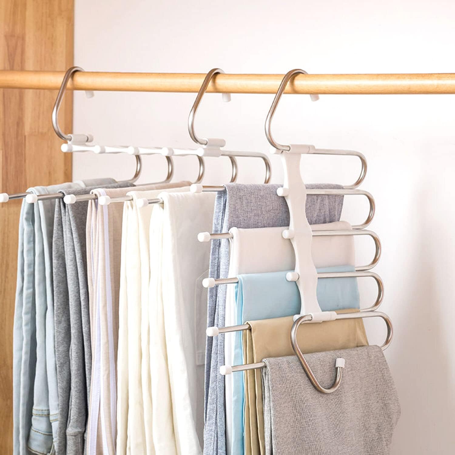 Two-Pack Multi-Tiered Trouser Hangers